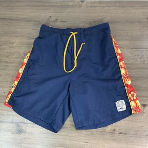 Beverly Hill Polo Club Mens Swim Trunks Shorts Sz Large Floral Surf Drawstring
